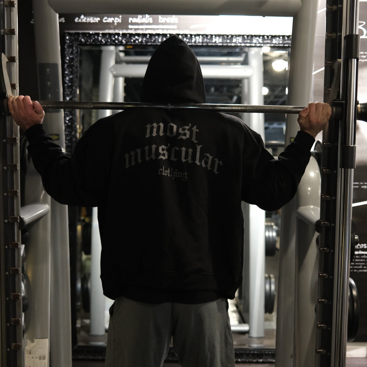 Oversized Zip Hoodie mit Backprint