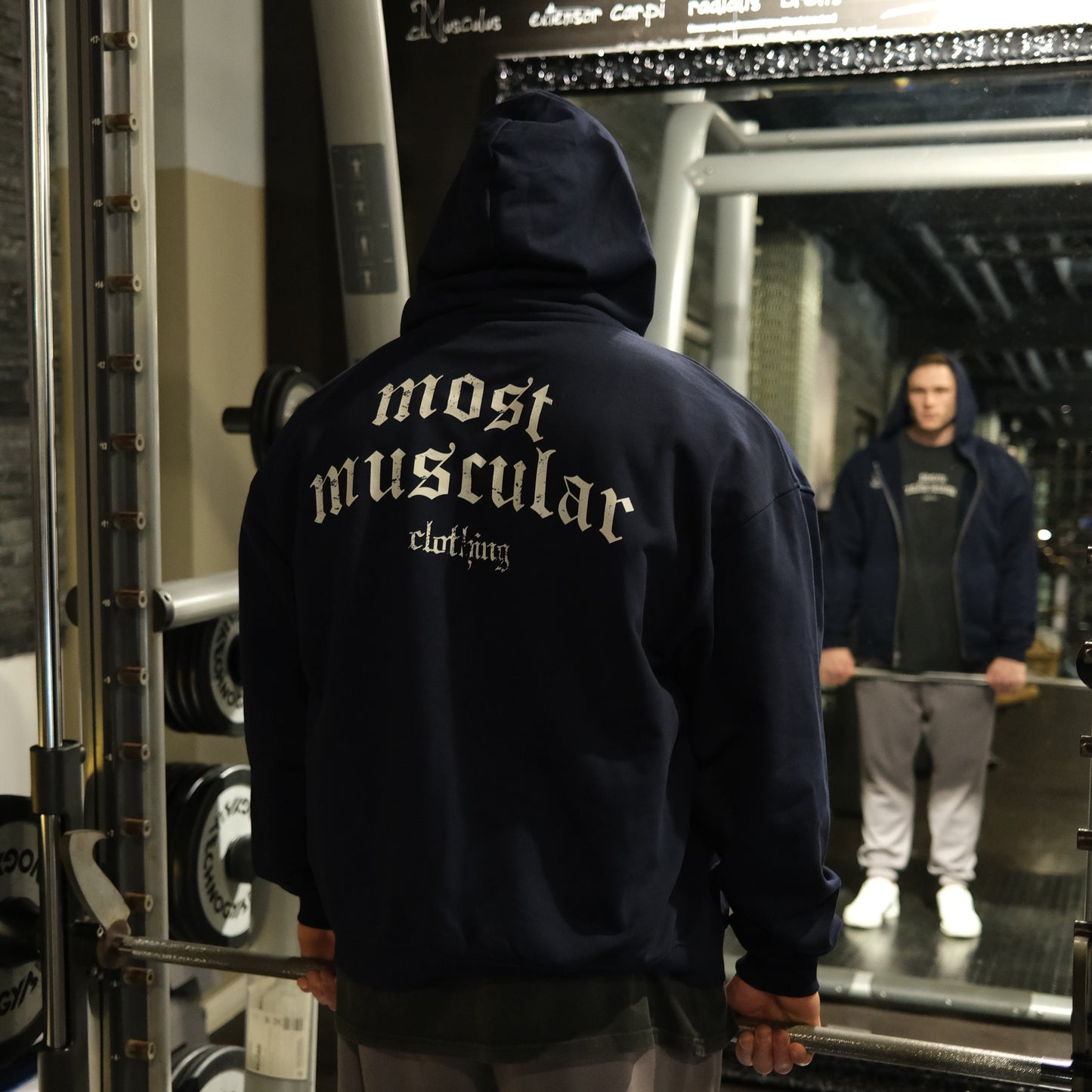 Oversized Zip Hoodie mit Backprint